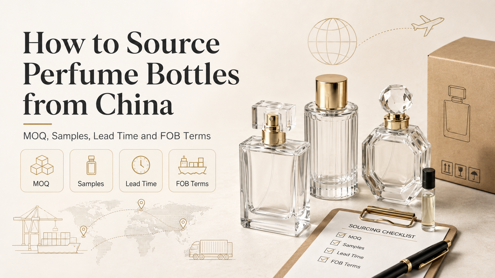 Perfume bottles and packaging prepared for wholesale sourcing from China