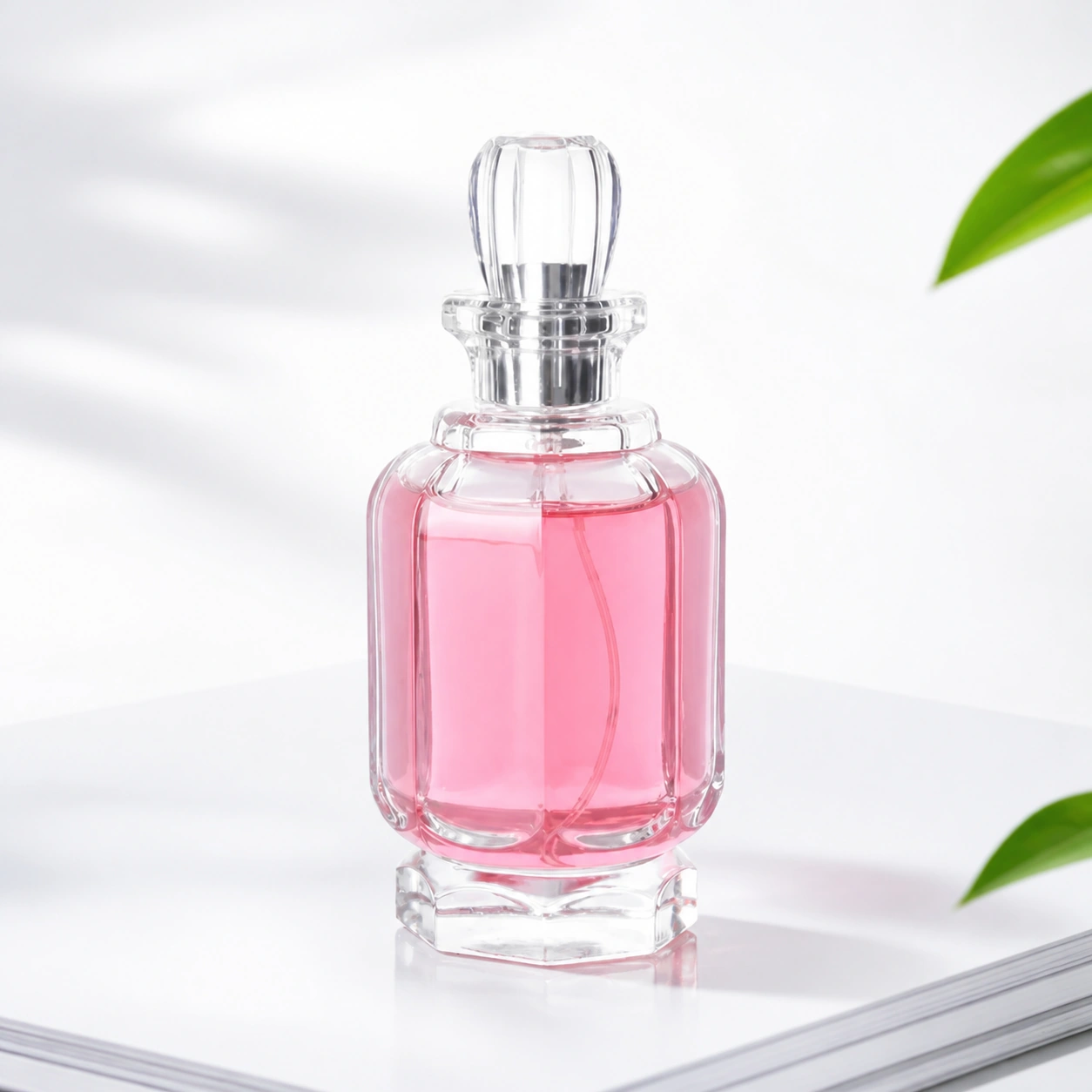 100ml Clear Glass Perfume Bottle with Transparent Cap